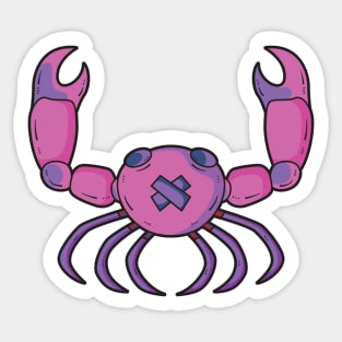 crab with plaster Sticker